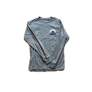 VANS LONG SLEEVE SHIRT GRAY, MENS SMALL